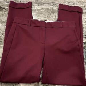Lands' End Ponte Knit Ankle Trousers in Aubergine color size 2P
